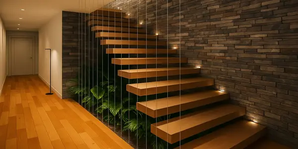 Staircase Invisible Grills Installation